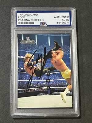 EDGE 2011 TOPPS WWE CHAMPIONS SIGNED AUTOGRAPHED CARD PSA/DNA CERTIFIED - Image 1 of 2