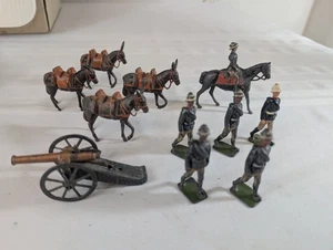 Pre-War Britains Royal Artillery Mountain Gun Team AS IS - Picture 1 of 14