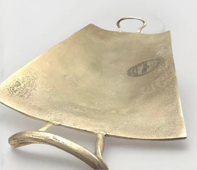 VTG Serving Platter Table Decor Silver Metal Boho MCM Wine Bar Large 26" Estate - Image 1 of 4