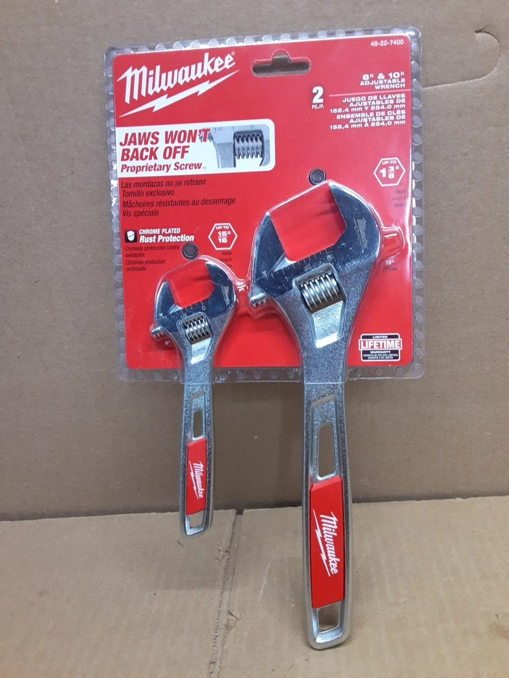 Milwaukee 48-22-7400 6 and 10-Inch Parallel Jaw Adjustable Wrench Set - 2pc - Image 1 of 1