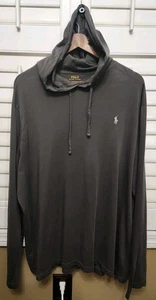 Polo Ralph Lauren Lightweight Hoodie Shirt Mens XL Gray - Picture 1 of 8