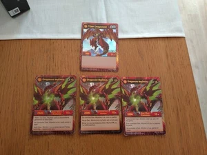 Bakugan Battle Brawlers Karte Dragonoid Maximus B2500 Holo Foil X 3 + B700 - Bild 1 von 10