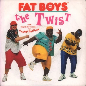 Fat Boys Twist 7" vinyl UK Urban 1988 white paper label design in pic sleeve - Bild 1 von 3