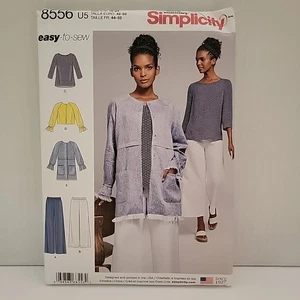 Simplicity 8556 Tunika Jacke & Cropped Hose mit weitem Bein GR. 16-24/FF - Bild 1 von 2