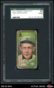 1911 T205 Johnny Evers Cubs SGC 1 - POOR - Afbeelding 1 van 2