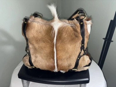 Diane Gail Springbok Antelope Fur Leather Purse Double Handle Bag  - Image 1 of 4