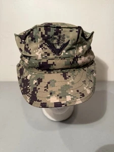 US Navy Working Type III Woodland Digital Camo Uniform Mütze Utility Cap 7 1/4 - Bild 1 von 7