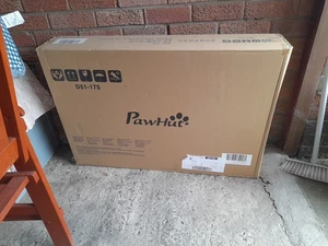 Rabbit Hutch and Run w/ Removable Tray Openable Top for Indoors & Outdoors Grey - Picture 1 of 2