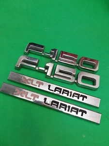 1987-1991 Ford F-150 XLT LARIAT Fender Side Emblem Badge OEM Set  - Bild 1 von 12