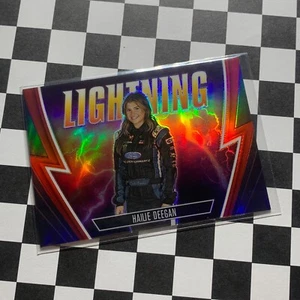 Hailie Deegan 2023 Panini Chronicles Lightning Red SN98/99  IndyCar - Picture 1 of 3