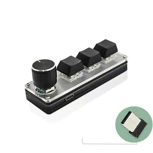 Mini 3 Key Keyboard Gaming Wireless Custom Programming USB Flash Drive Keyboard - Picture 1 of 5