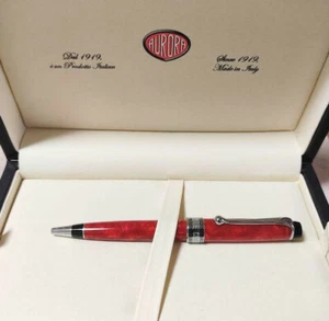 AURORA Optima Rosso Red Ballpoint Pen 998-CRA wz/Box Excellent Super Rare F/S - Picture 1 of 8