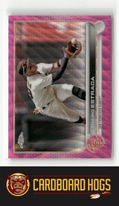 2022 Topps Chrome Update #USC18 Thairo Estrada Giants Pink Wave Refractor - Picture 1 of 2