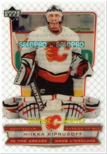 UD McDONALD 2007 MIIKKA KIPRUSOFF NHL CALGARY FLAMES MINT IN THE CREASE #ICMK