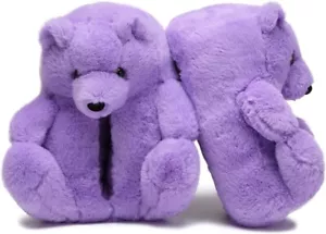 Teddybären Hausschuhe für Damen flauschiger Schuh niedlich Haus Tier Hausschuhe unscharf... - Bild 1 von 7