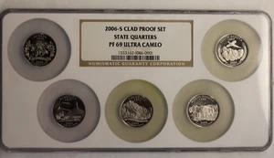 2006-S NGC PF 69 ULTRA CAMEO Clad Proof State Quarter Set - Picture 1 of 3