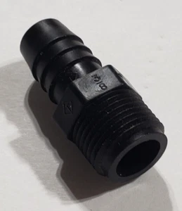 Valterra® RF840 - Black Plastic Barb Male Adapter (3/8" MPT x 1/2" Barb) - Picture 1 of 11