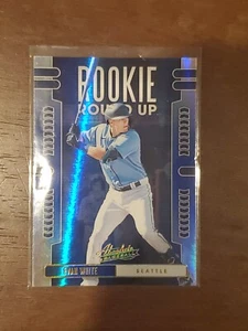 2020 Panini Absolute Baseball Blue Spectrum #RR13 Evan White Seattle Mariners - Picture 1 of 2