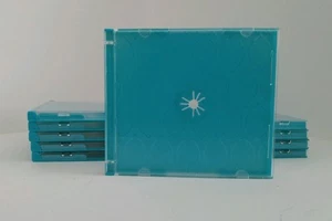 Staples Designer Blue Jewel Cases For CDs DVDs Set Of 10 A3 - Picture 1 of 7