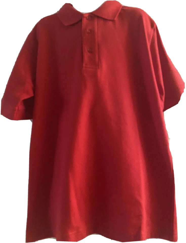 Elder, Polo de punto piqué de manga corta unisex, rojo, NWT, tallas juveniles Foto 1 de 1