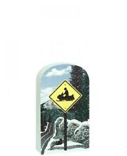 Cat's Meow Village I'd Rather Be Snowmobile Crossing Sign #Ra363