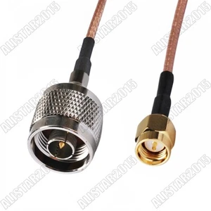 Cable coleta macho 15cm/6" N a SMA macho RG316 para antena inalámbrica WiFi - Imagen 1 de 4