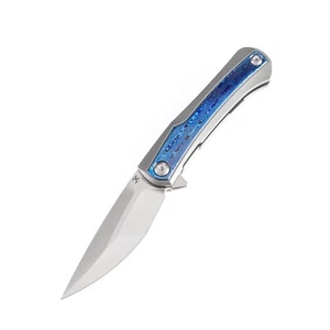 Kansept Kratos K1024A3 Folding Knife CPM-S35VN+Titanium Handle + Timascus Inlay - Picture 1 of 9