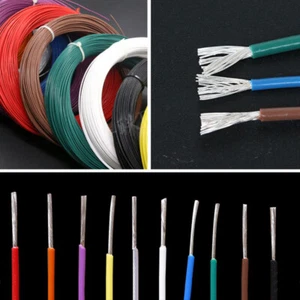 0.12mm²-10mm² PTFE Elektrisch Draht Kabel Litze Versilbertes Kupferdrahtkabel - Picture 1 of 7