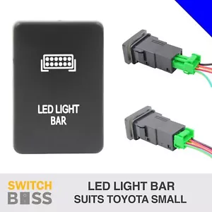 LED LIGHT BAR BLUE LED Push Switch Suit SMALL Toyota Landcruiser Prado Hilux - Picture 1 of 14