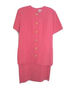 Vtg. Ultra Dress Women's Size 12P Pink Barbie Core Rectro-513 - Picture 1 of 6