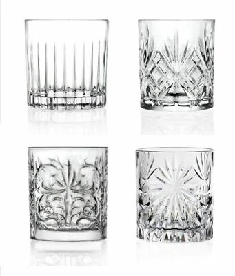 NEW RCR MIXOLOGY CRYSTAL TUMBLERS Glass Glasses Cocktail Whisky Whiskey SET 4 - image 1 of 4