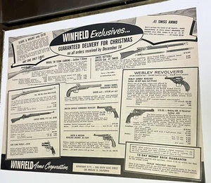 1950’s  Print Ad Winfield Arms Corp. Swiss Vetterli  Rifle, Enfield  Ad#24714 - Picture 1 of 1
