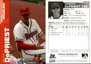 Derrick DePriest 2006 Choice Wichita Wranglers #06 Card *AutographDen*