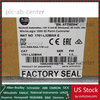 Allen-Bradley 1761-L32BWA MicroLogix1000 32 Point Controller  US Free Tax - Image 1 of 4