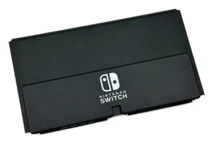 OEM Nintendo Switch OLED Back Cover Plate Replacement with Kickstand - Black - Picture 1 of 5