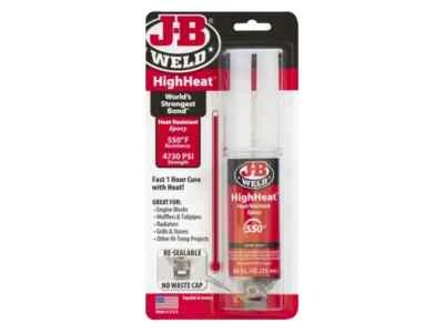 J-B Weld 50197UK Siringa epossidica adesiva resistente al calore in due parti 25 ml