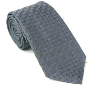 Nuevo con etiquetas Luciano Barbera Hombre Gris Seda Geométrico Cuello 60L 3W - Imagen 1 de 4