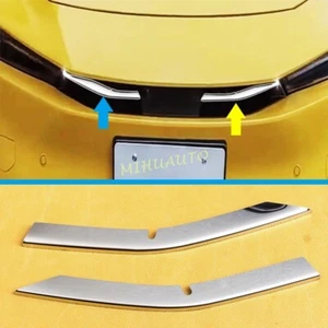 Stainless Steel Bumper Grill Trim Molding Accessories For 2023-2024 Toyota Prius - Picture 1 of 8