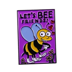 The Simpsons Ralph Lisa Valentine's Day Let's Bee Friends Card 1.25" Enamel Pin - Picture 1 of 3