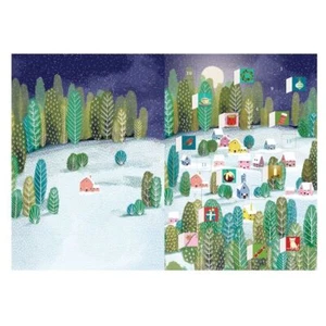 Forest Let it Snow Advent Calendar Card with envelope 170 x 120mm Roger la Borde - Picture 1 of 1