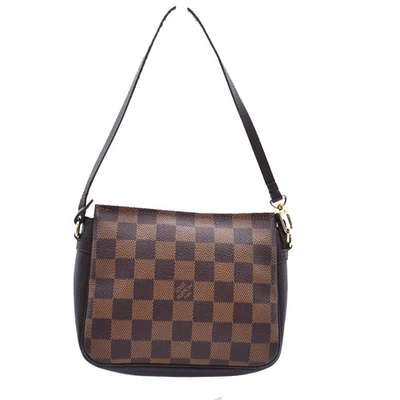 LOUIS VUITTON  Trousse Makeup Hand Bag Damier Ebene Leather Brown N51982 81KA939 - Image 1 of 4