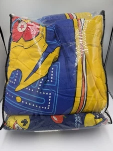 Vintage Kids PAC-MAN Sleeping Bag & Pillow 1980’s - Picture 1 of 4