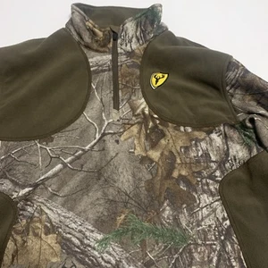 Men's L Scent Blocker Shirt Brown Green Camo, Long Sleeve, Hunting Realtree - Picture 1 of 8