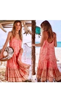 SPELL & THE GYPSY COLLECTIVE Dress Seashell Mermaid Strappy Midi Boho Size S SP4 - Bild 1 von 5