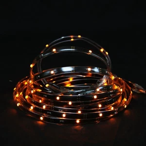 CC Christmas Decor 18' Orange LED Christmas Linear Tape Lighting - Black Finish - Picture 1 of 2