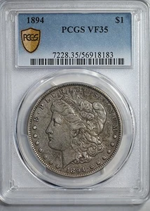 1894 Morgan Dollar $1 PCGS VF35 - Imagen 1 de 6