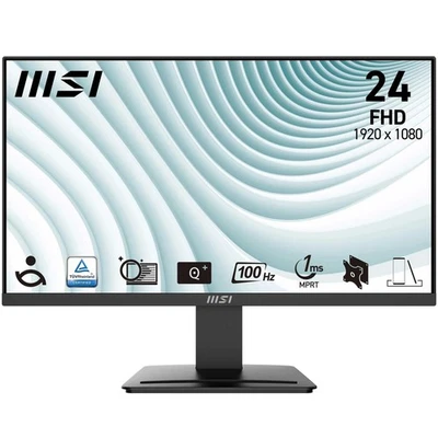 MSI PRO MP2412 23.8 Inch Monitor, Full HD (1920 x 1080), 100Hz, VA, 4ms, - Image 1 of 4