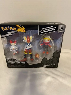 Pokemon Select Evolution Multi Pack Scorbunny Flambino Hopplo Action Figures 3pk - Image 1 of 4