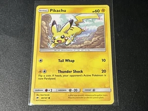Pikachu 40/147 Sm-Burning Shadows Regular LP FREE SH - Picture 1 of 2