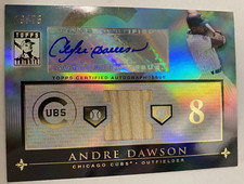 2010 Topps Tribute Andre Dawson TAR-AD4 Auto Relic Baseball Card /75 Cubs 230102